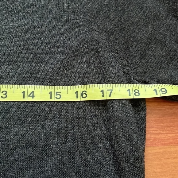 R&K women’s charcoal sweater dress with scoop neck 3/4 sleeves Size Large - Picture 5 of 6